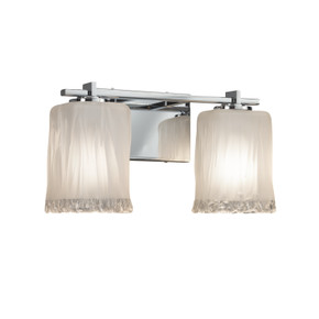 Bathroom Fixtures Two Lights by Justice Designs ( 102 | GLA-8442-26-WTFR-CROM Veneto Luce ) 