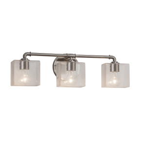 Bathroom Fixtures Three Lights by Justice Designs ( 102 | FSN-8463-55-SEED-NCKL Fusion ) 