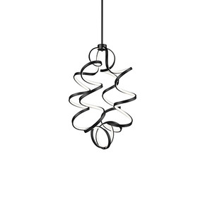 Mid. Chandeliers Glass Down by Kuzco Lighting ( 347 | CH93934-BK Synergy ) 