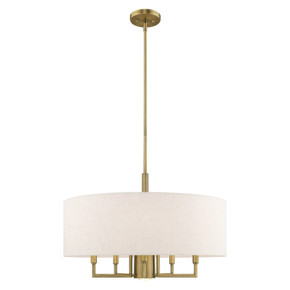 Mid. Chandeliers Drum Shade by Livex Lighting ( 107 | 42605-01 Monroe ) 