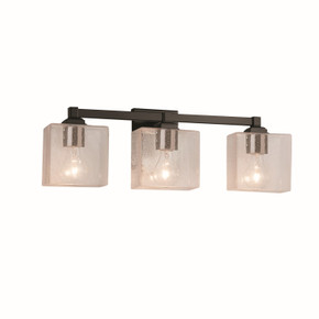 Bathroom Fixtures Three Lights by Justice Designs ( 102 | FSN-8433-55-SEED-MBLK-LED3-2100 Fusion ) 