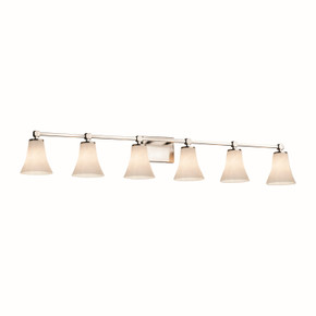 Bathroom Fixtures Five+Lights by Justice Designs ( 102 | CLD-8426-20-NCKL Clouds ) 