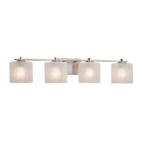 Bathroom Fixtures Four Lights by Justice Designs ( 102 | FSN-8444-30-FRCR-NCKL-LED4-2800 Fusion ) 