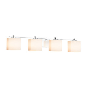 Bathroom Fixtures Four Lights by Justice Designs ( 102 | FSN-8444-55-OPAL-CROM-LED4-2800 Fusion ) 