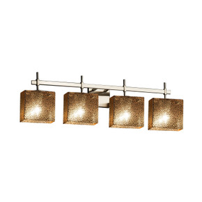 Bathroom Fixtures Four Lights by Justice Designs ( 102 | FSN-8414-55-MROR-NCKL-LED4-2800 Fusion ) 