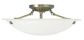 Semi-Flush Mts. Bowl Style by Livex Lighting ( 107 | 4274-01 Oasis ) 