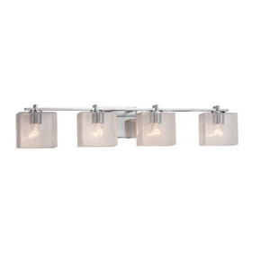 Bathroom Fixtures Four Lights by Justice Designs ( 102 | FSN-8444-55-SEED-CROM Fusion ) 