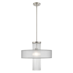 Mini Chandeliers Drum Shade by Livex Lighting ( 107 | 42804-91 Alexis ) 