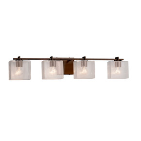 Bathroom Fixtures Four Lights by Justice Designs ( 102 | FSN-8444-55-SEED-DBRZ-LED4-2800 Fusion ) 