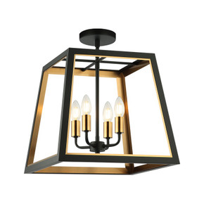 Semi-Flush Mts. Cage by Matteo Lighting ( 423 | X72104MBAG Rosalie ) 