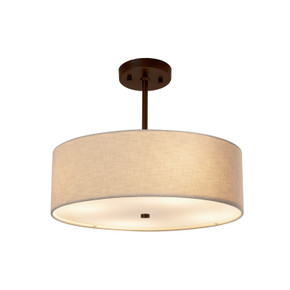 Pendants Drum Shade by Justice Designs ( 102 | FAB-9591-CREM-DBRZ Textile ) 