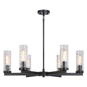 Mid. Chandeliers Glass Up by Matteo Lighting ( 423 | C32106BK Weaver ) 