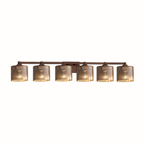 Bathroom Fixtures Five+Lights by Justice Designs ( 102 | FSN-8436-30-MROR-DBRZ Fusion ) 