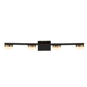 Bathroom Fixtures Four Lights by Justice Designs ( 102 | FSN-8994-OPAL-MBBR Fusion ) 