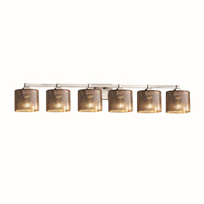 Bathroom Fixtures Five+Lights by Justice Designs ( 102 | FSN-8436-30-MROR-NCKL Fusion ) 