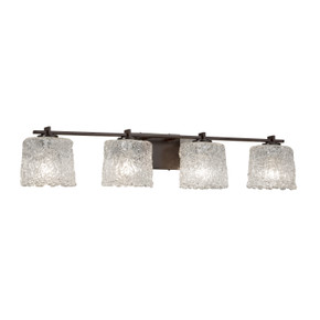 Bathroom Fixtures Four Lights by Justice Designs ( 102 | GLA-8444-30-LACE-DBRZ Veneto Luce ) 