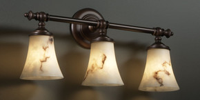 Bathroom Fixtures Three Lights by Justice Designs ( 102 | FAL-8523-20-DBRZ LumenAria ) 