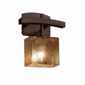 Sconces Single Glass by Justice Designs ( 102 | FSN-8597-55-MROR-DBRZ Fusion ) 