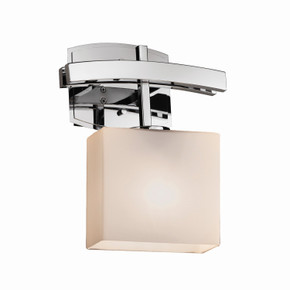 Sconces Single Glass by Justice Designs ( 102 | FSN-8597-55-OPAL-CROM Fusion ) 