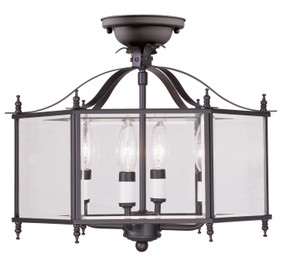 Semi-Flush Mts. Candle by Livex Lighting ( 107 | 4398-07 Livingston ) 