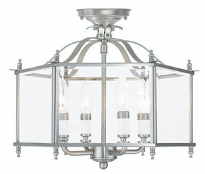 Semi-Flush Mts. Candle by Livex Lighting ( 107 | 4398-91 Livingston ) 
