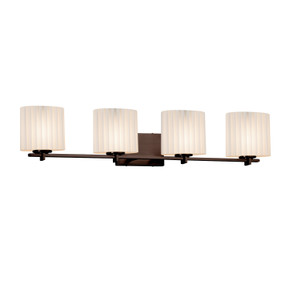 Bathroom Fixtures Four Lights by Justice Designs ( 102 | POR-8444-30-PLET-DBRZ Limoges ) 