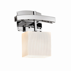 Sconces Single Glass by Justice Designs ( 102 | FSN-8597-55-RBON-CROM-LED1-700 Fusion ) 