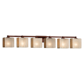 Bathroom Fixtures Five+Lights by Justice Designs ( 102 | FSN-8436-55-MROR-DBRZ Fusion ) 