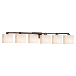 Bathroom Fixtures Five+Lights by Justice Designs ( 102 | FSN-8436-55-OPAL-DBRZ Fusion ) 