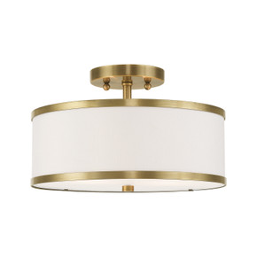 Semi-Flush Mts. Drum Shade by Livex Lighting ( 107 | 62627-01 Park Ridge ) 