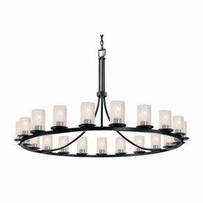 Large Chandeliers Glass Shade by Justice Designs ( 102 | FSN-8716-10-SEED-MBLK Fusion ) 
