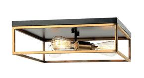 Flush Mounts Cage Style by Matteo Lighting ( 423 | M15543BKAG Clarke ) 