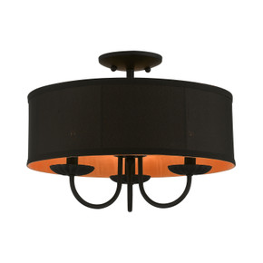 Semi-Flush Mts. Drum Shade by Livex Lighting ( 107 | 45129-04 Winchester ) 