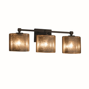 Bathroom Fixtures Three Lights by Justice Designs ( 102 | FSN-8423-30-MROR-DBRZ-LED3-2100 Fusion ) 