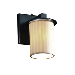 Sconces Single Glass by Justice Designs ( 102 | POR-8771-10-WFAL-MBLK Limoges ) 
