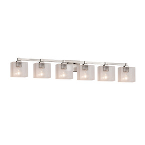 Bathroom Fixtures Five+Lights by Justice Designs ( 102 | FSN-8436-55-SEED-NCKL Fusion ) 