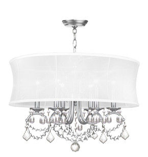 Mid. Chandeliers Drum Shade by Livex Lighting ( 107 | 6306-91 Newcastle ) 