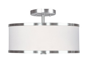Semi-Flush Mts. Drum Shade by Livex Lighting ( 107 | 6367-91 Park Ridge ) 