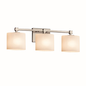 Bathroom Fixtures Three Lights by Justice Designs ( 102 | FSN-8423-30-OPAL-CROM-LED3-2100 Fusion ) 