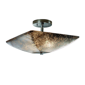 Semi-Flush Mts. Bowl Style by Justice Designs ( 102 | FSN-9695-25-MROR-CROM-LED2-2000 Fusion ) 