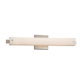 Bathroom Fixtures Cylindrical / Linear by Justice Designs ( 102 | FSN-8681-OPAL-NCKL Fusion ) 