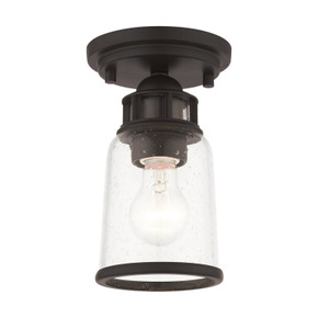 Flush Mounts Glass Down by Livex Lighting ( 107 | 45501-07 Lawrenceville ) 