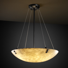 Pendants Bowl Style by Justice Designs ( 102 | CLD-9661-35-MBLK-F3-LED3-3000 Clouds ) 