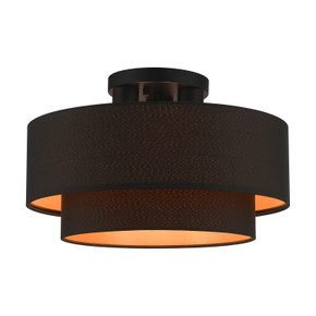 Semi-Flush Mts. Drum Shade by Livex Lighting ( 107 | 45614-04 Sentosa ) 