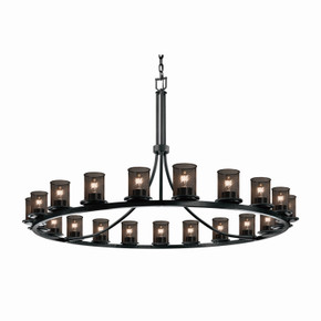 Large Chandeliers Metal Shade by Justice Designs ( 102 | MSH-8716-10-MBLK Wire Mesh ) 