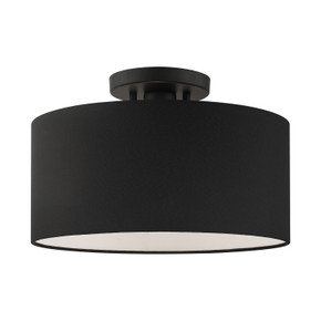 Semi-Flush Mts. Drum Shade by Livex Lighting ( 107 | 45663-04 Bainbridge ) 