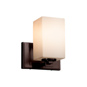 Sconces Single Glass by Justice Designs ( 102 | FSN-8441-15-OPAL-DBRZ-LED1-700 Fusion ) 