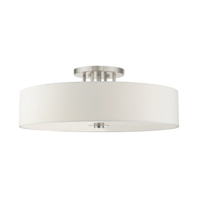 Semi-Flush Mts. Drum Shade by Livex Lighting ( 107 | 45798-91 Meridian ) 