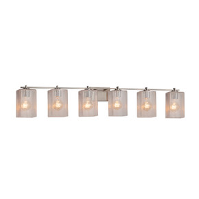 Bathroom Fixtures Five+Lights by Justice Designs ( 102 | FSN-8446-15-SEED-NCKL Fusion ) 