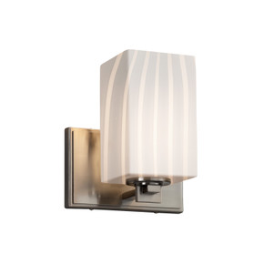 Sconces Single Glass by Justice Designs ( 102 | FSN-8441-15-RBON-NCKL Fusion ) 
